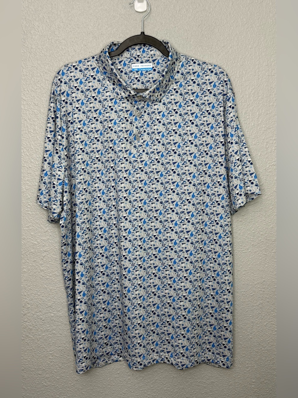 Fore Fathers | Fast Break Basketball Theme Polo Golf Shirt | Size XXL